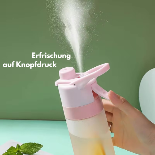 HydraLux - erfrischende 2-in-1 Sprüh- & Wasserflasche